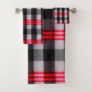 Plaid Populaire Abstrait Rouge Noir Plaid Collecti