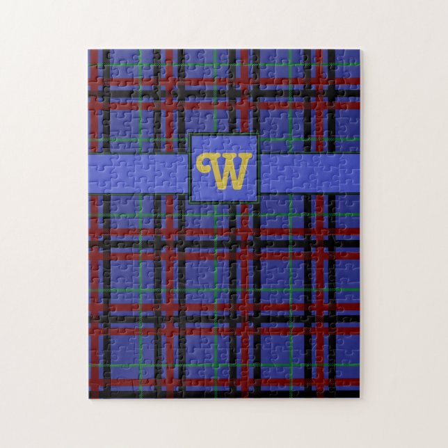 Plaid Puzzle aux Tons de Bijoux (Vertical)