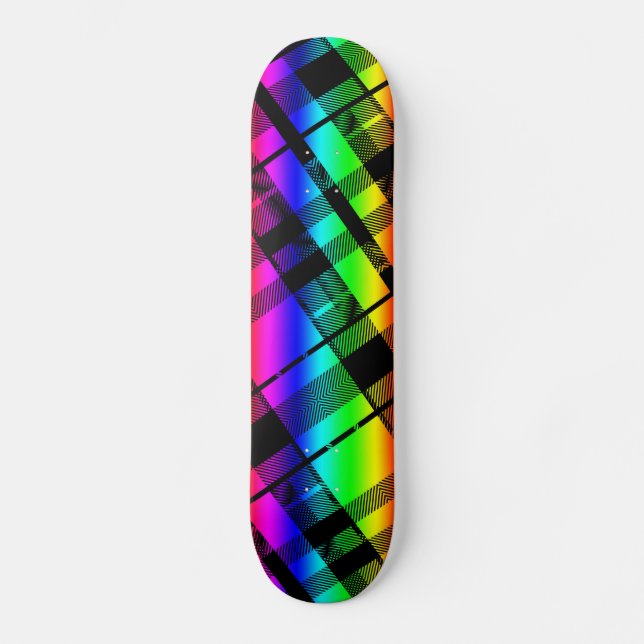 Plaid Rainbow Skateboard Deck (Recto)