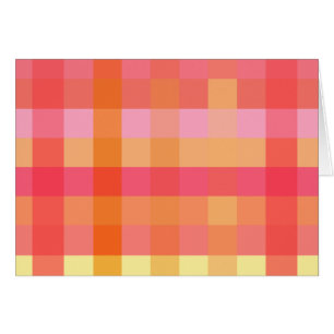 Plaid rose et orange