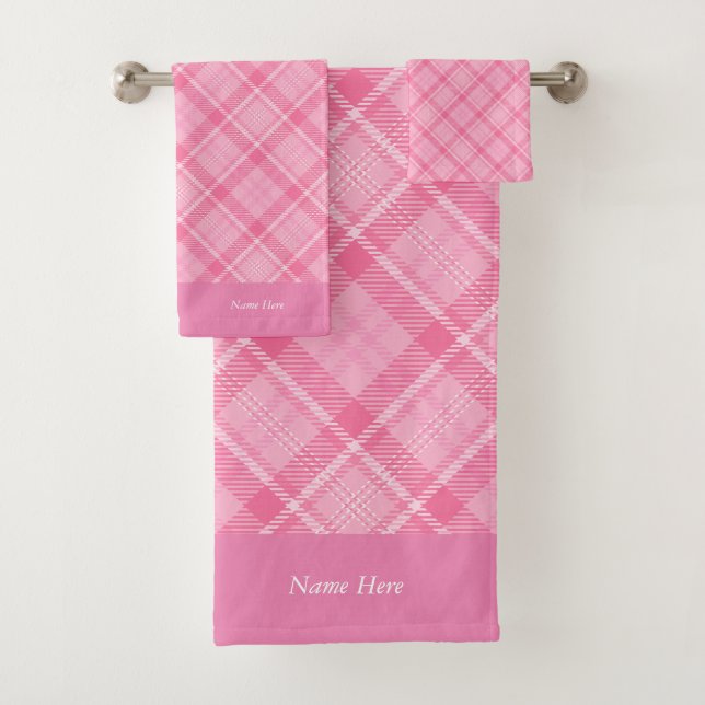 Plaid rose personnalisé (En situation)