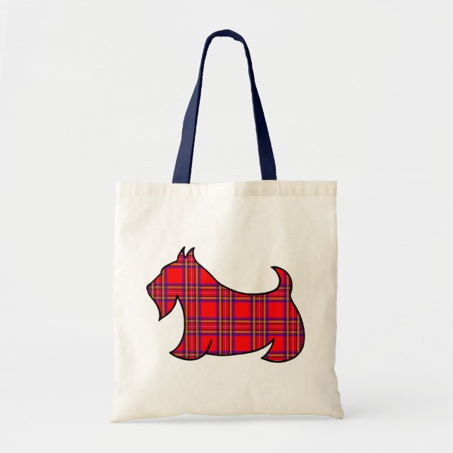 Plaid Scottish Terrier Scotty Livre Sac fourre-tou (Devant)