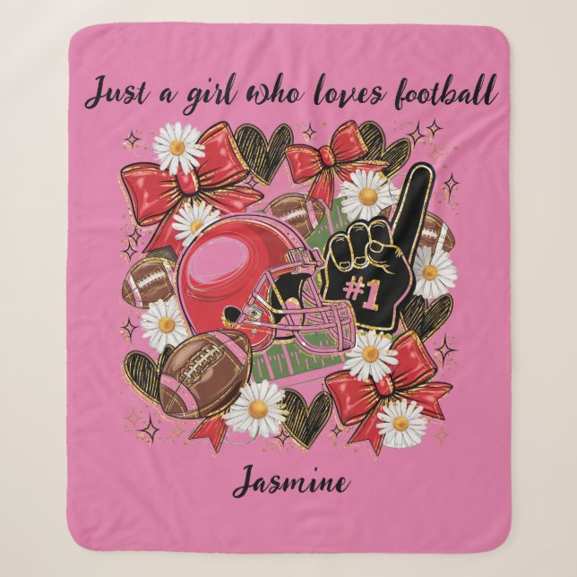 plaid Sherpa pour femmes/filles footballeuses (Devant)