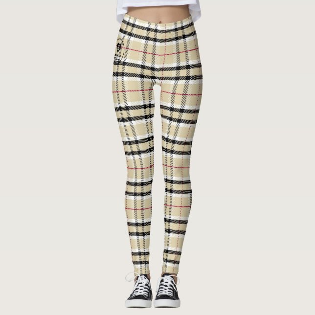 Plaid - Tan - Emo - Leggings (Devant)