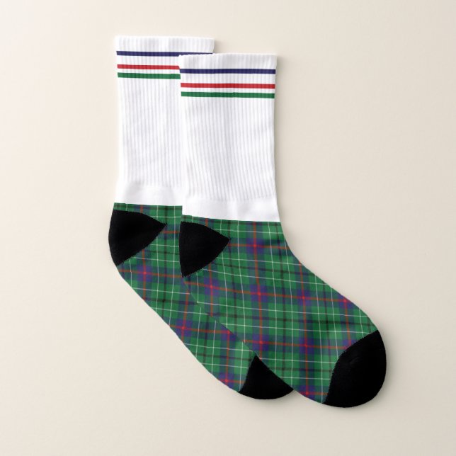 Plaid Tartan Russe Motif Papa Anniversaire (Paire)