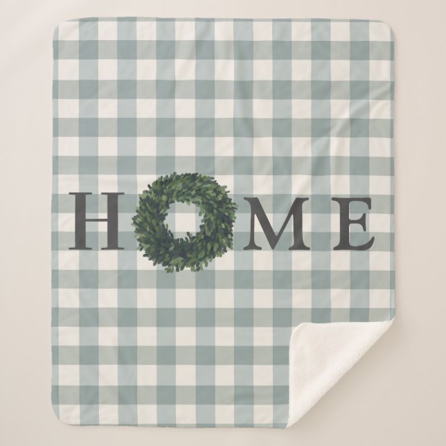 Plaid TYPOGRAPHIE HOME Fermette Élégant Tendance (Devant)