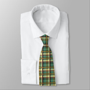 Plaid vert Cravate homme