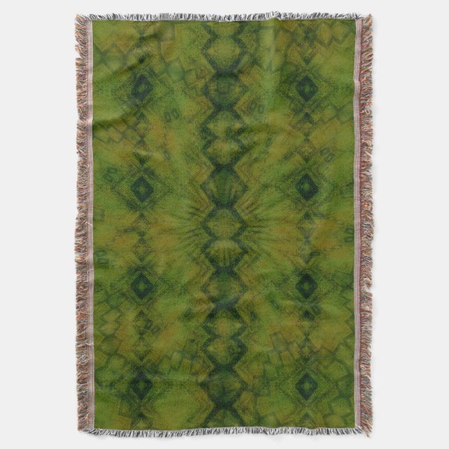 plaid vert moussu 001 Couverture de jet (devant Vertical)