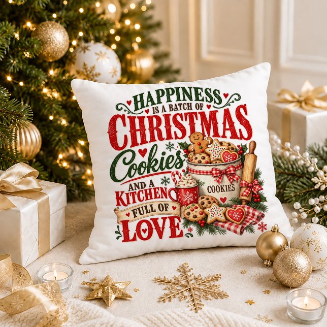 Plaidoyer de décoration de coussin de Noël avec mo (Christmas Monogram Gift Throw Pillow Decor Art)