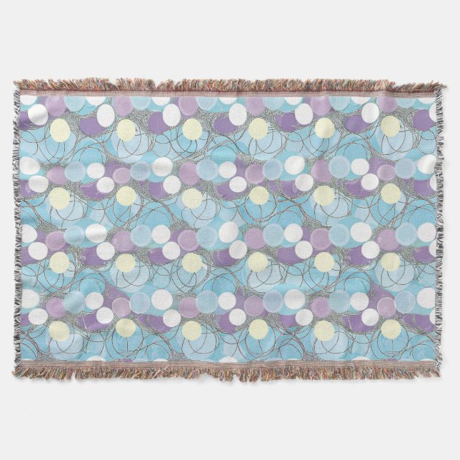 Plaids Tissés Jeté de Couverture Nuages Bulles Rêv (Devant)