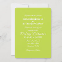 Plaine verte de chaux Faire-part de mariage simple