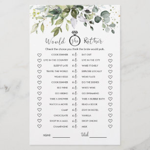 Plairait-elle à Eucalyptus Fête des mariées jeu