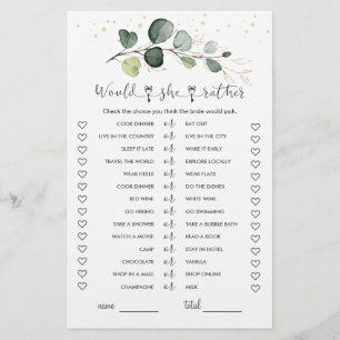 Plairait-elle à Eucalyptus Fête des mariées jeu