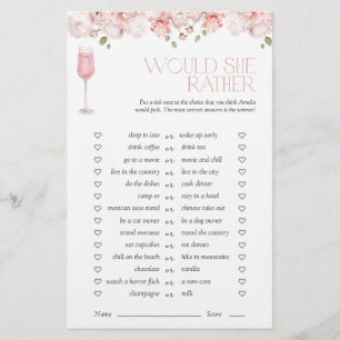 Plairait-Elle À Pink Floral Fête des mariées Jeu