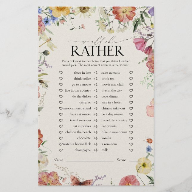 Plairait-Elle Plutôt Presser Floral Fête des marié (Devant)