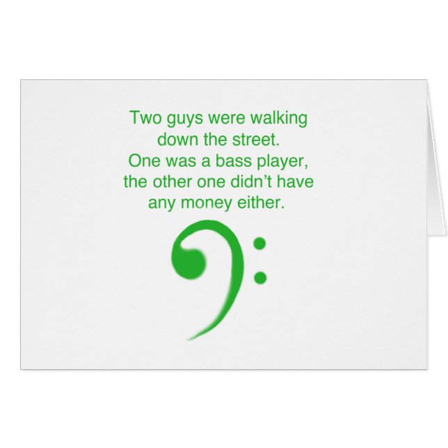 Plaisanterie de bassiste (Devant horizontal)