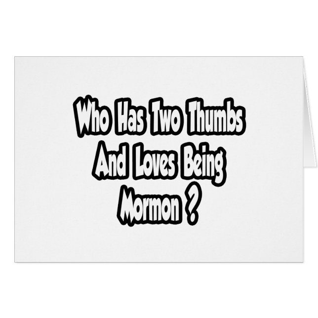 Plaisanterie de Fierté Mormon...Deux pouces (Devant horizontal)