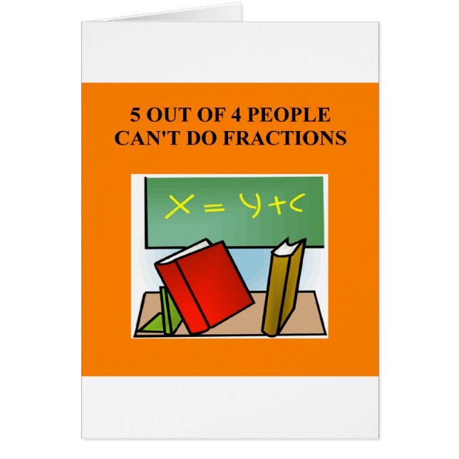 plaisanterie de maths de fraction (Devant)