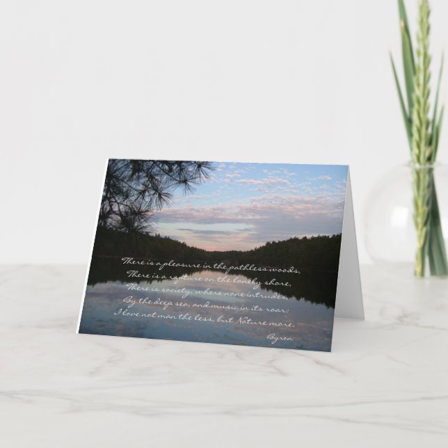 "Plaisir carte de voeux dans en bois pathless" (Devant)