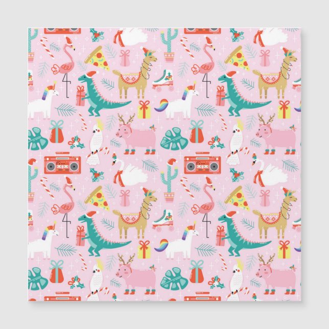 Plaisir de Noël : motif animalier transparent. (Devant)