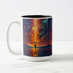 "Plaisir lumineux : Mug coloré inspiré de la lumiè