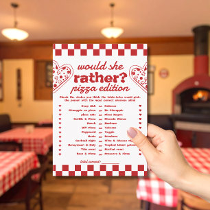 Plait-Elle Pizza Bachelorette Carte de jeu