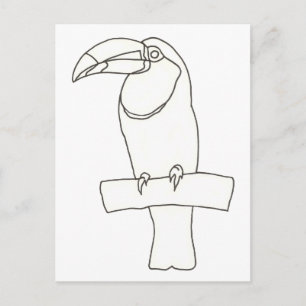 Plan artistique d'un oiseau Toucan Cartes postales
