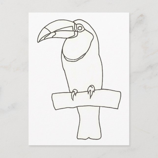 Plan artistique d'un oiseau Toucan Cartes postales (Devant)