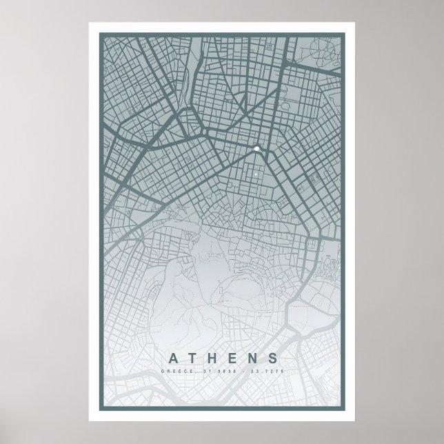 Plan d'Athènes Impression 8 COULEURS DISPONIBLES V (Devant)