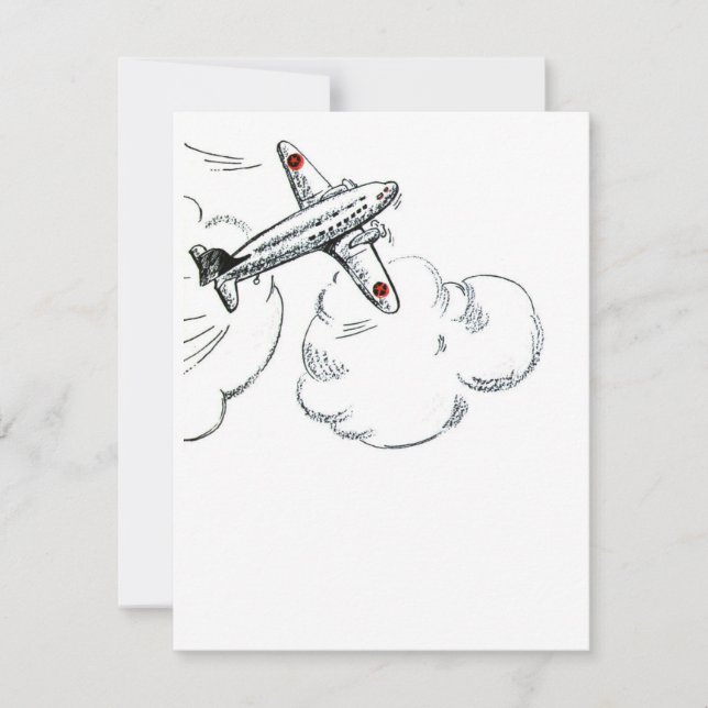 Plan d'avion | Illustration Vintage (Devant)