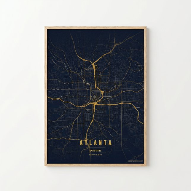Plan de Atlanta or Impression de Géorgie Affiche d (Créateur téléchargé)