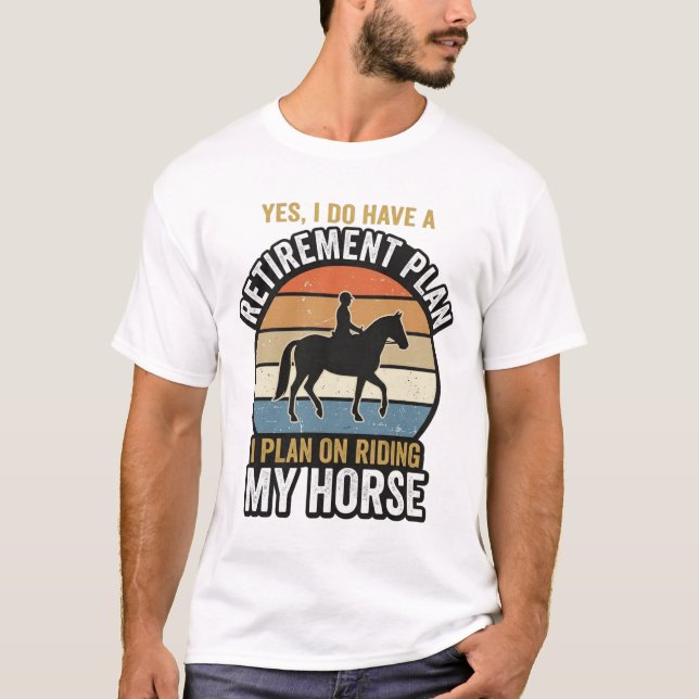 Plan de cheval de retraite conception de t-shirt v (Devant)