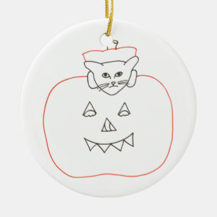 Plan de dessin Chat en ornements d'Halloween Citro