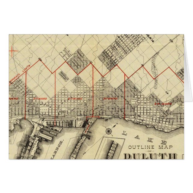 Plan de Duluth et de ses banlieues (Devant horizontal)