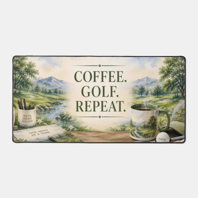 Plan de golf concentré pour golfeur (Recto)