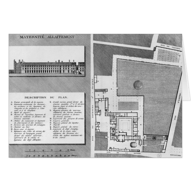 Plan de la Maternite Port-Royal (Devant horizontal)