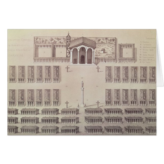 Plan de la mission de Candelária au Paraguay (Devant horizontal)