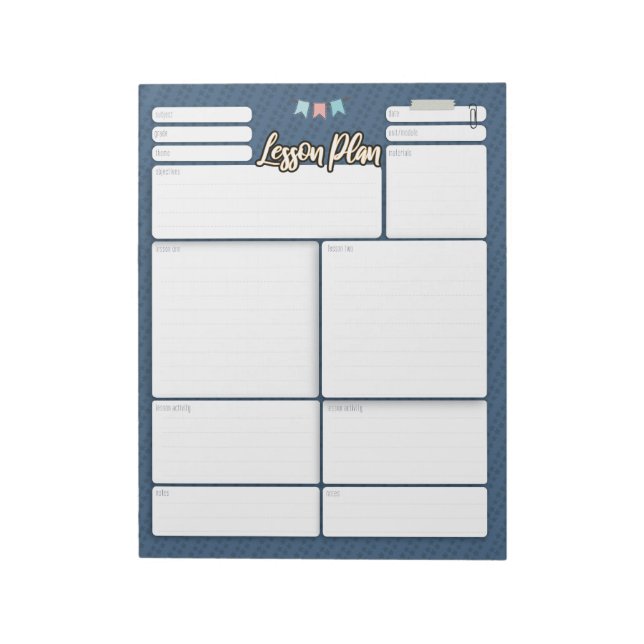 PLAN DE LEÇON D'HOMESCHOOL 2 bloc-notes (Tourné)