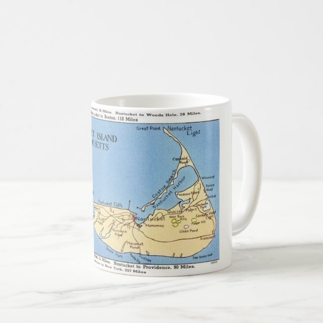 Plan de l'île de Nantucket Mug (Devant droit)