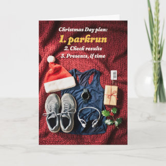 Plan de Noël drôle carte pour un coureur