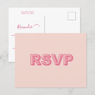 Plan de rappel en gras Carte postale Invitation RS