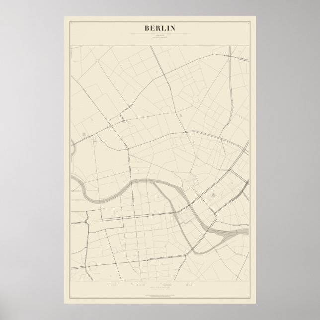 Plan de rue de Berlin Poster (Devant)