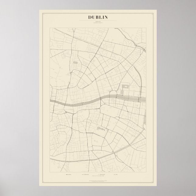 Plan de rue de Dublin Poster (Devant)