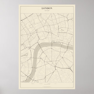 Plan de rue de Londres Poster