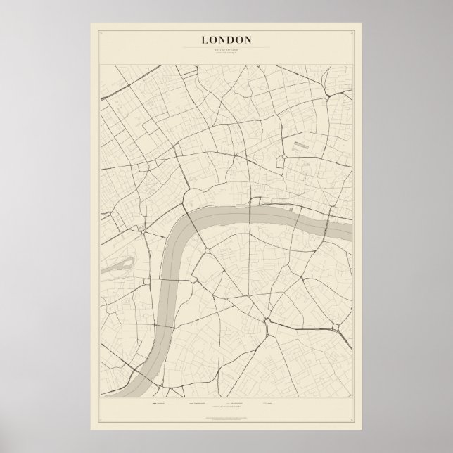 Plan de rue de Londres Poster (Devant)