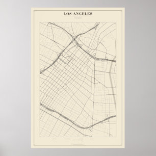 Plan de rue de Los Angeles Poster