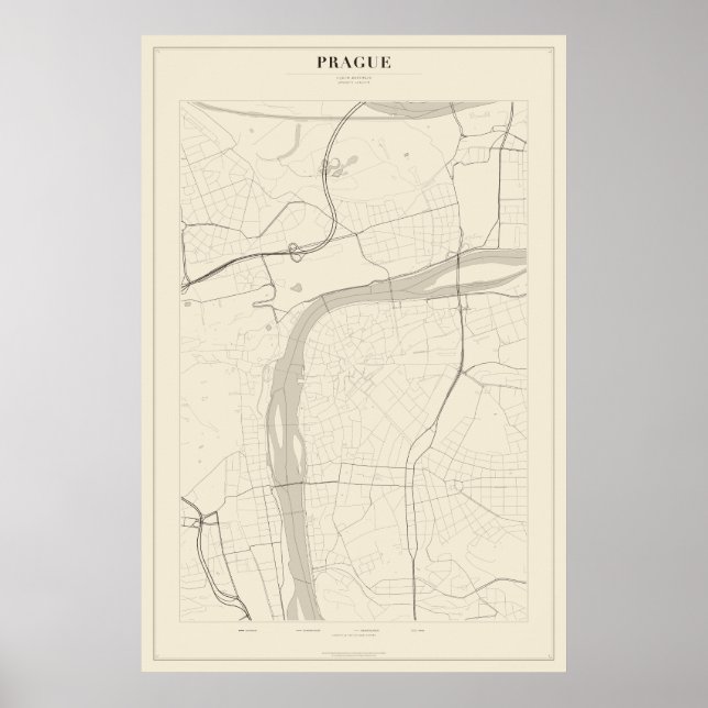 Plan de rue de Prague Poster (Devant)