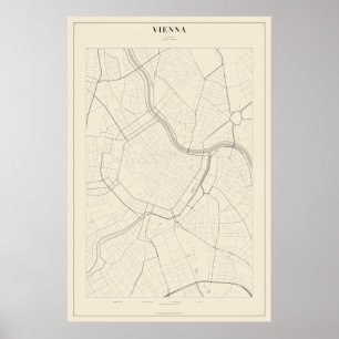 Plan de rue de Vienne Poster