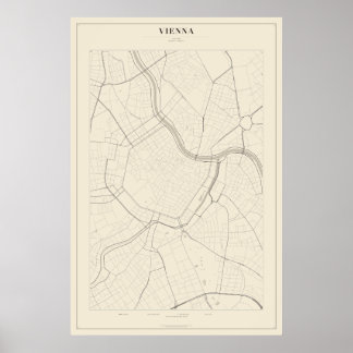Plan de rue de Vienne Poster