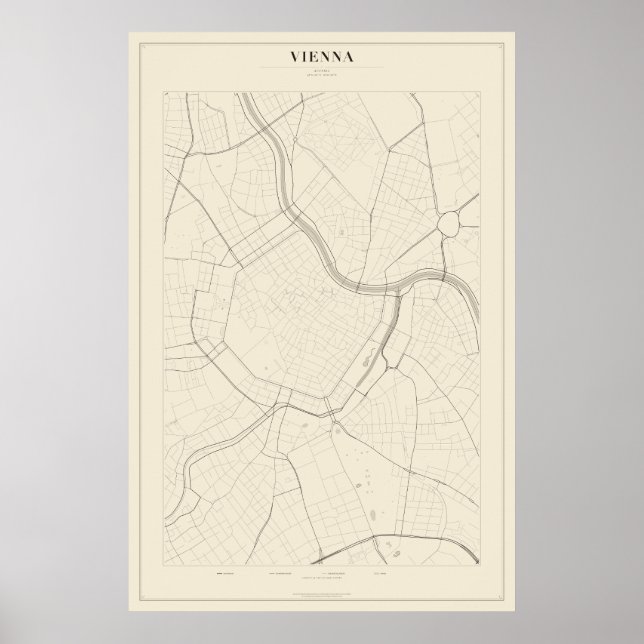 Plan de rue de Vienne Poster (Devant)